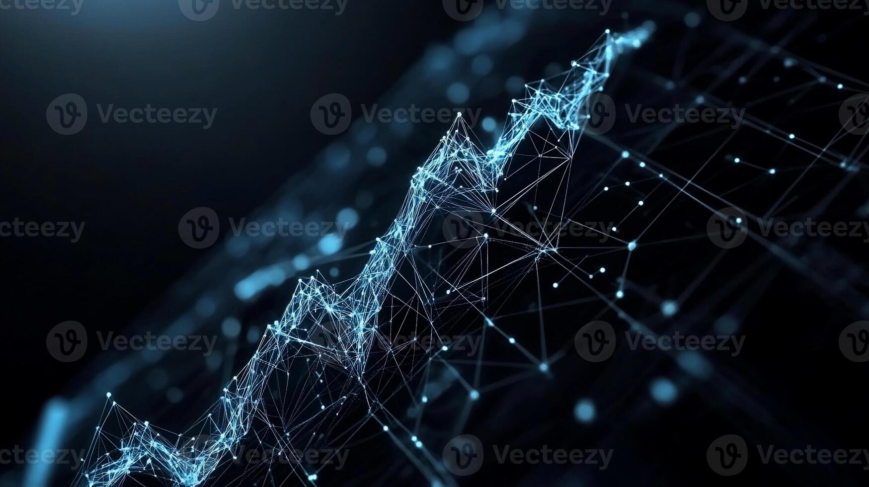 Data visualization, complex network, abstract growth photo