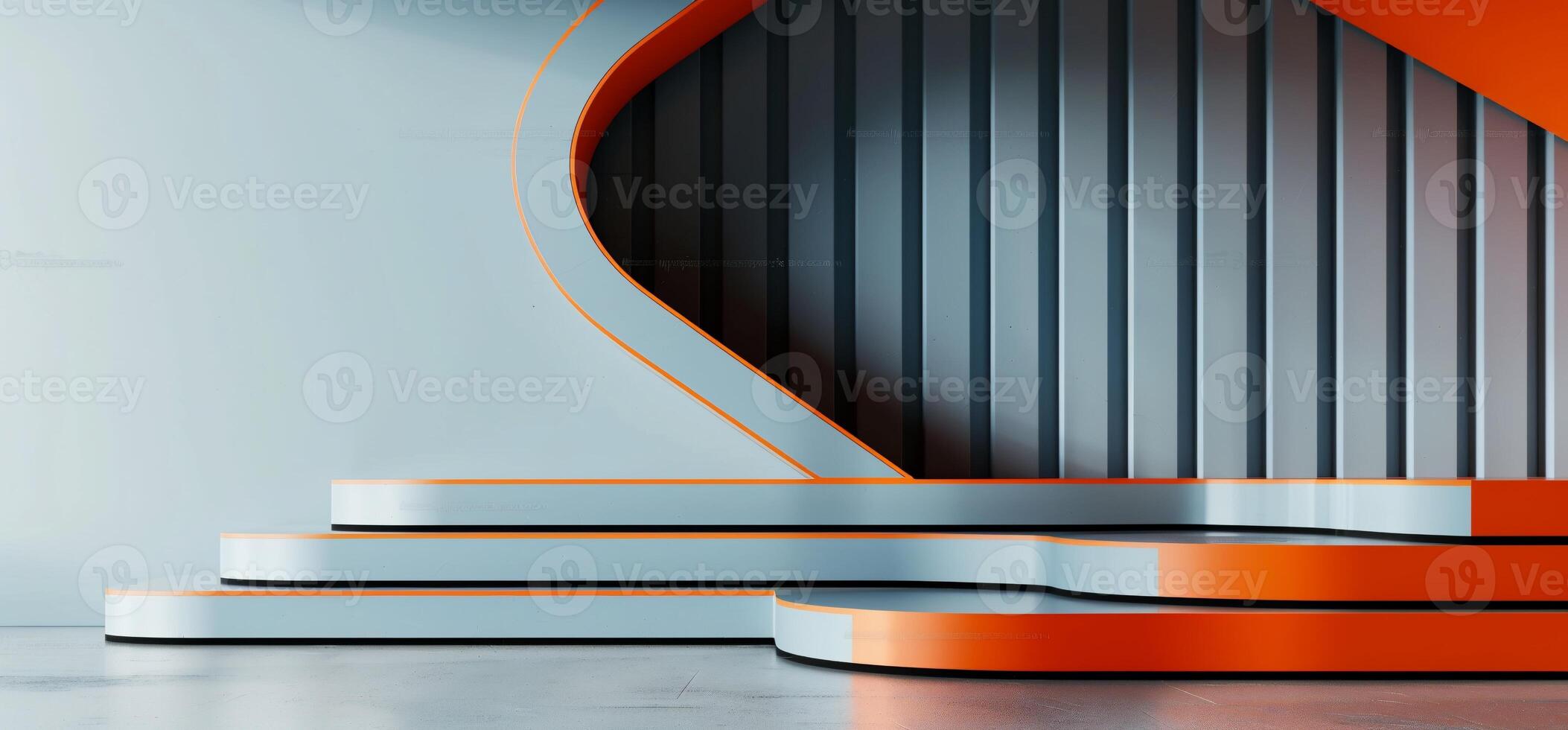 Modern Geometric Display Podium photo