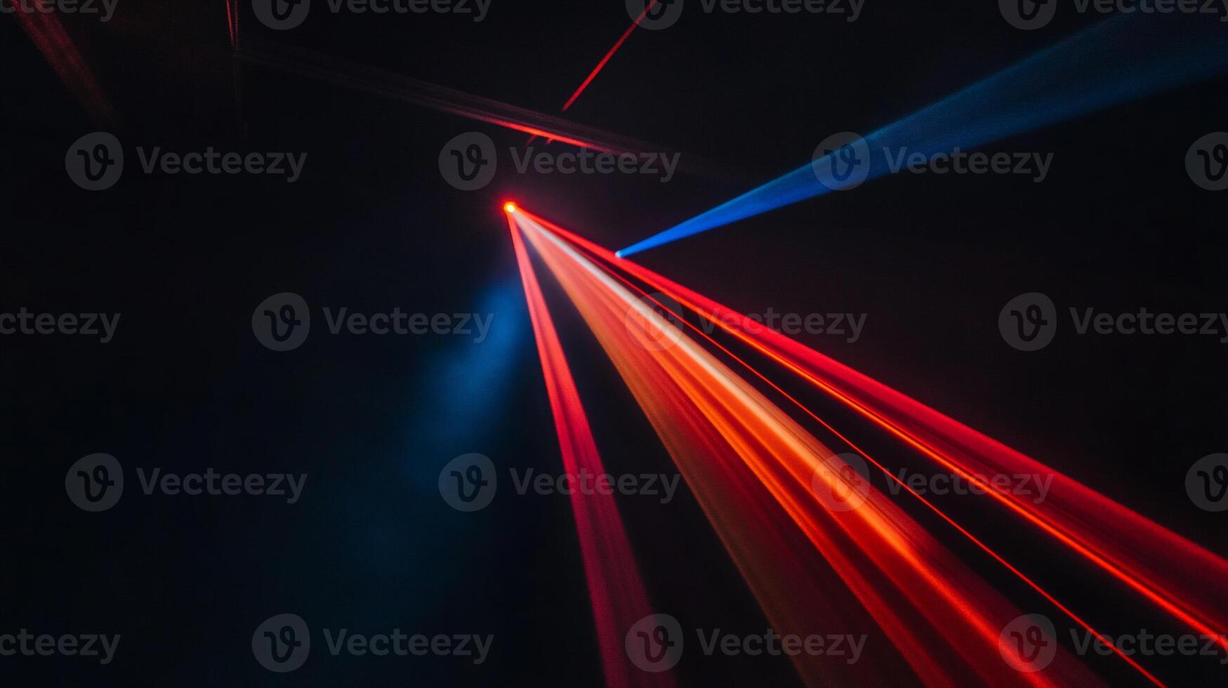 Dynamic light beams radiating from a central point photo
