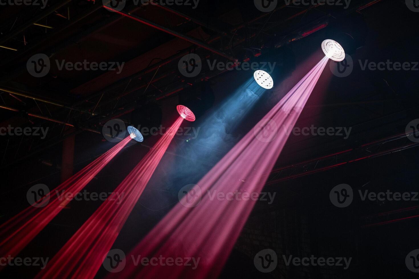 Stage lights illuminating the performance area photo