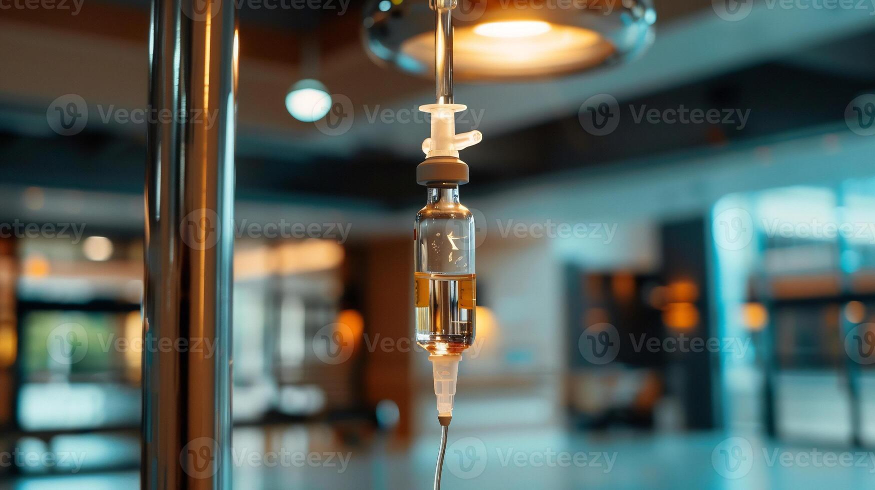 IV drip hanging in a hospital photo