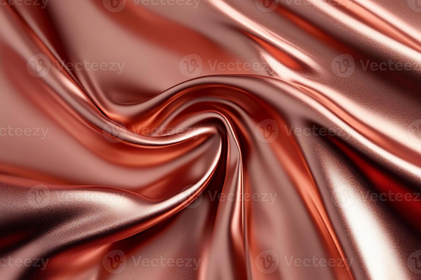 A close up of a shiny red silk fabric photo