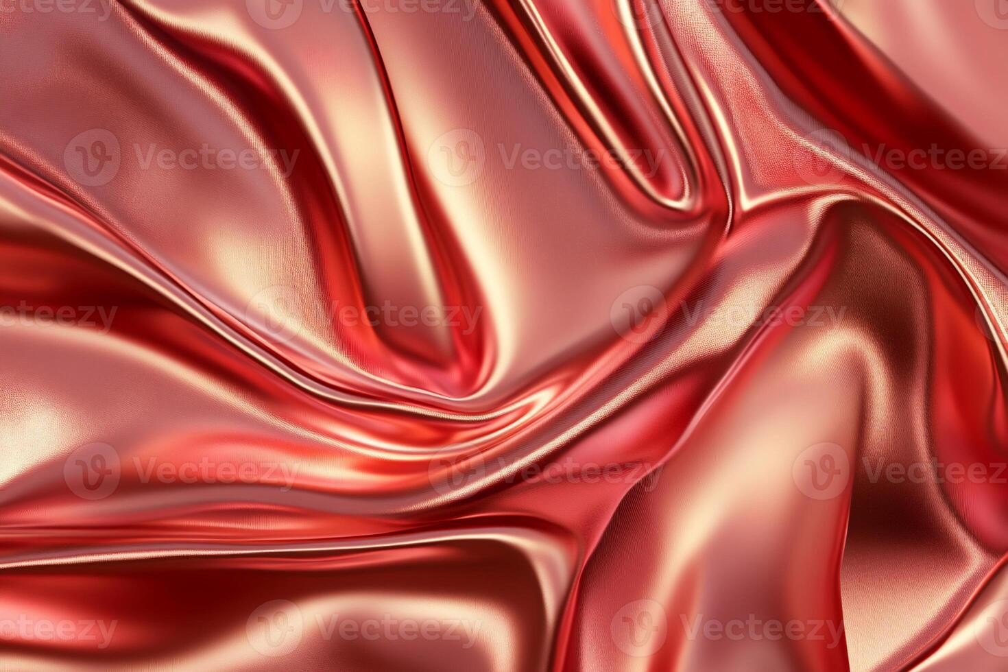 A red silk fabric with a lot of waves photo