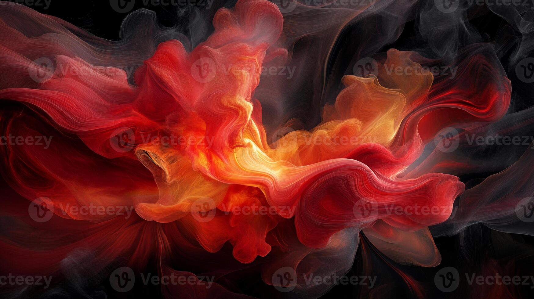 Abstract fiery smoke swirls in dynamic motion photo