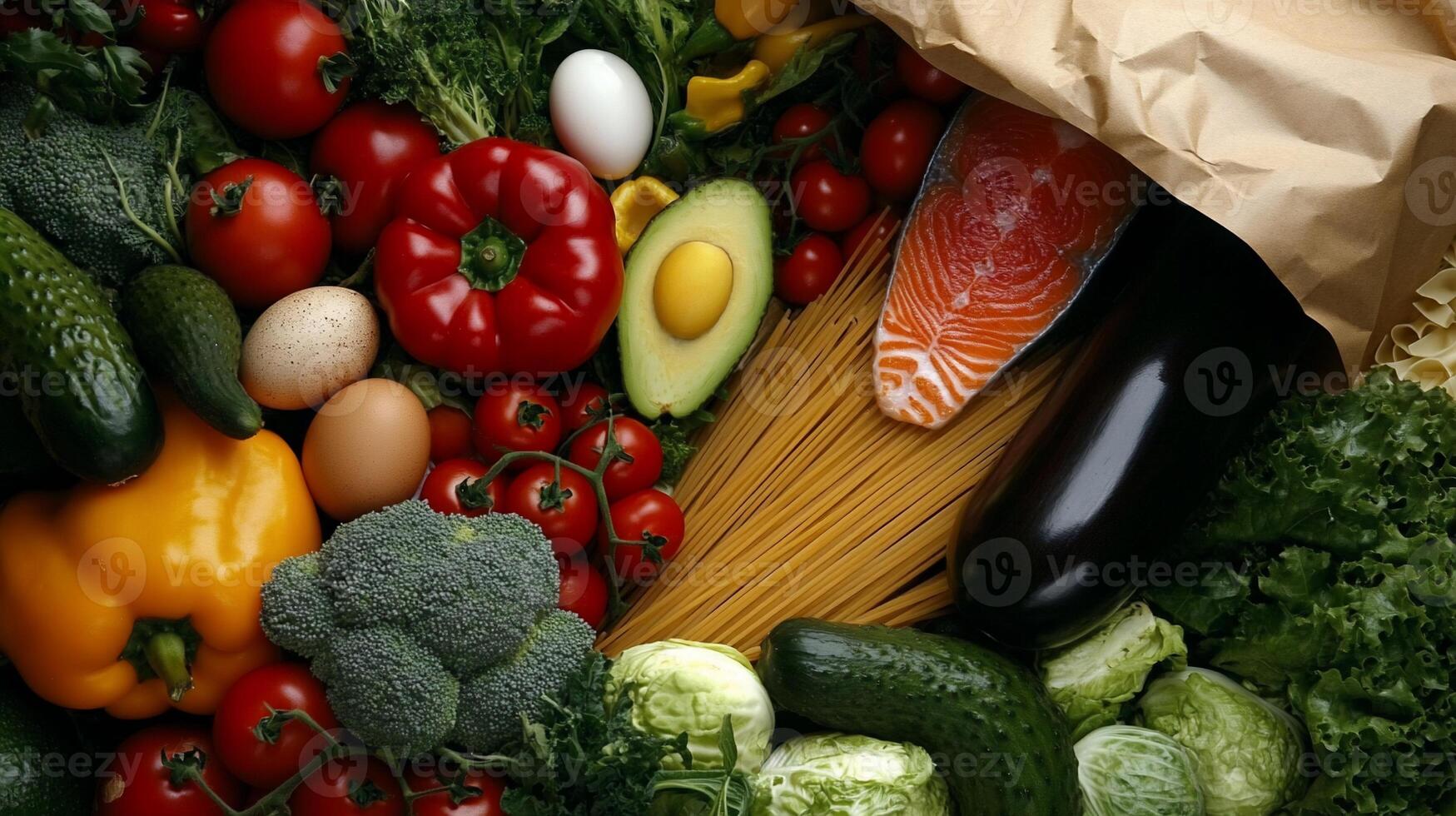 Fresh Produce and Healthy Foods Variety photo