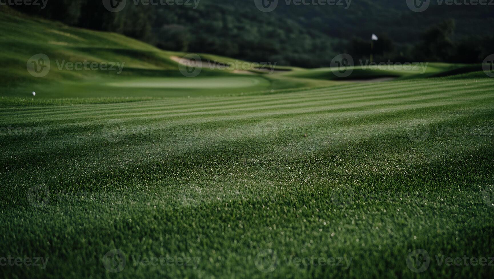 Lush golf course fairway photo