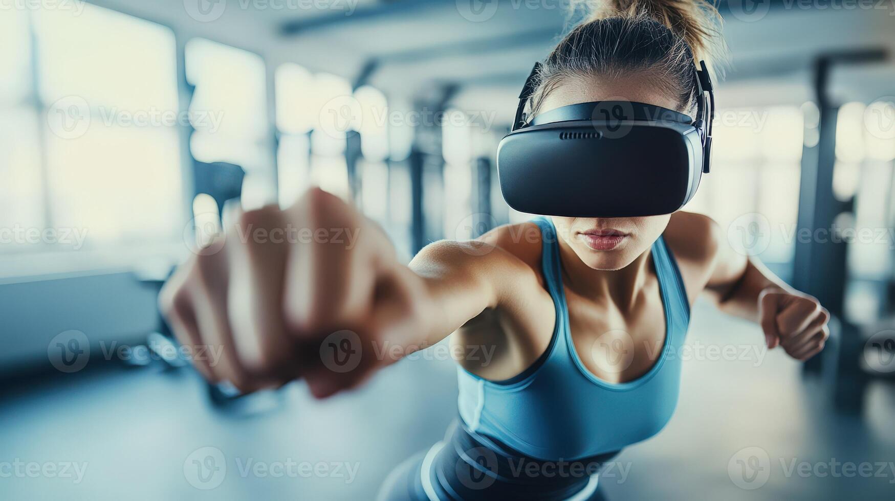 VR-enhanced engaging workout photo