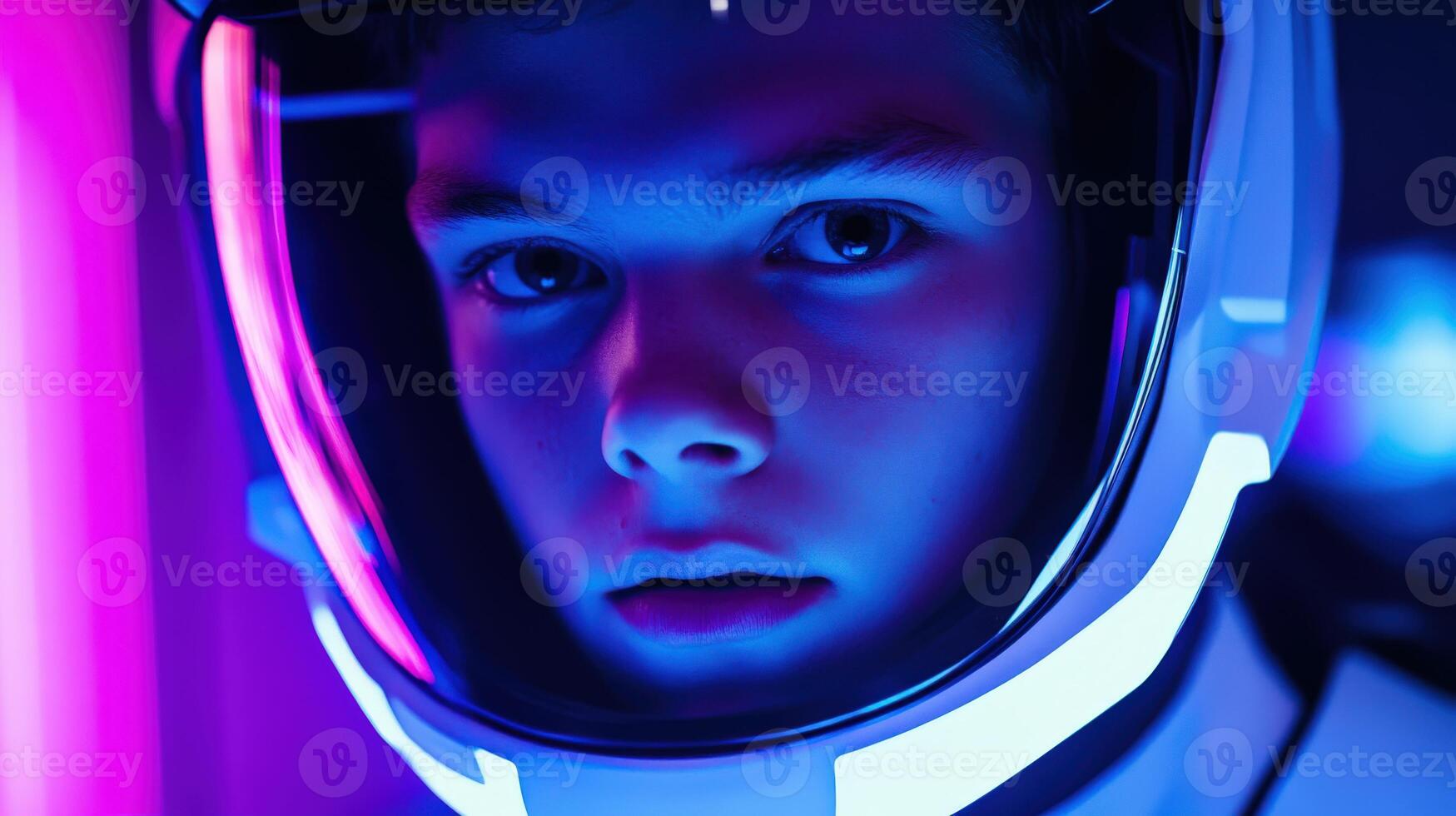 Futuristic virtual reality adventure photo