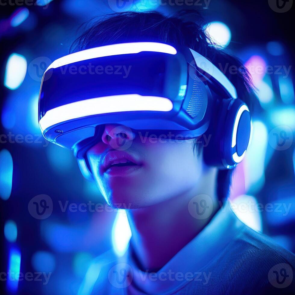 Using VR goggles for immersion photo