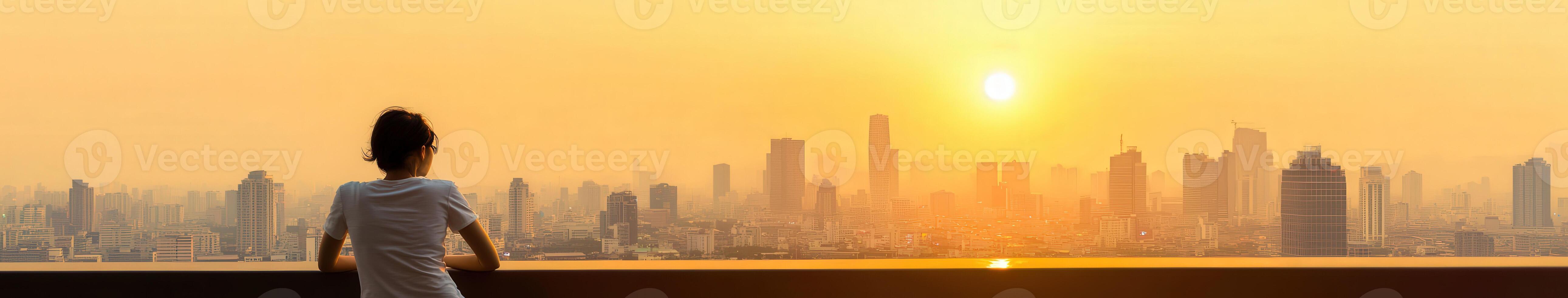 Exploring perimenopause while enjoying a sunrise view photo