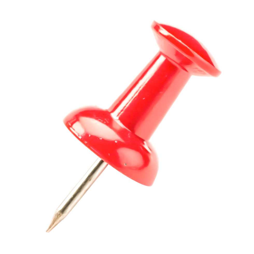 Red Push Pin High-Resolution Image for Design Projects png