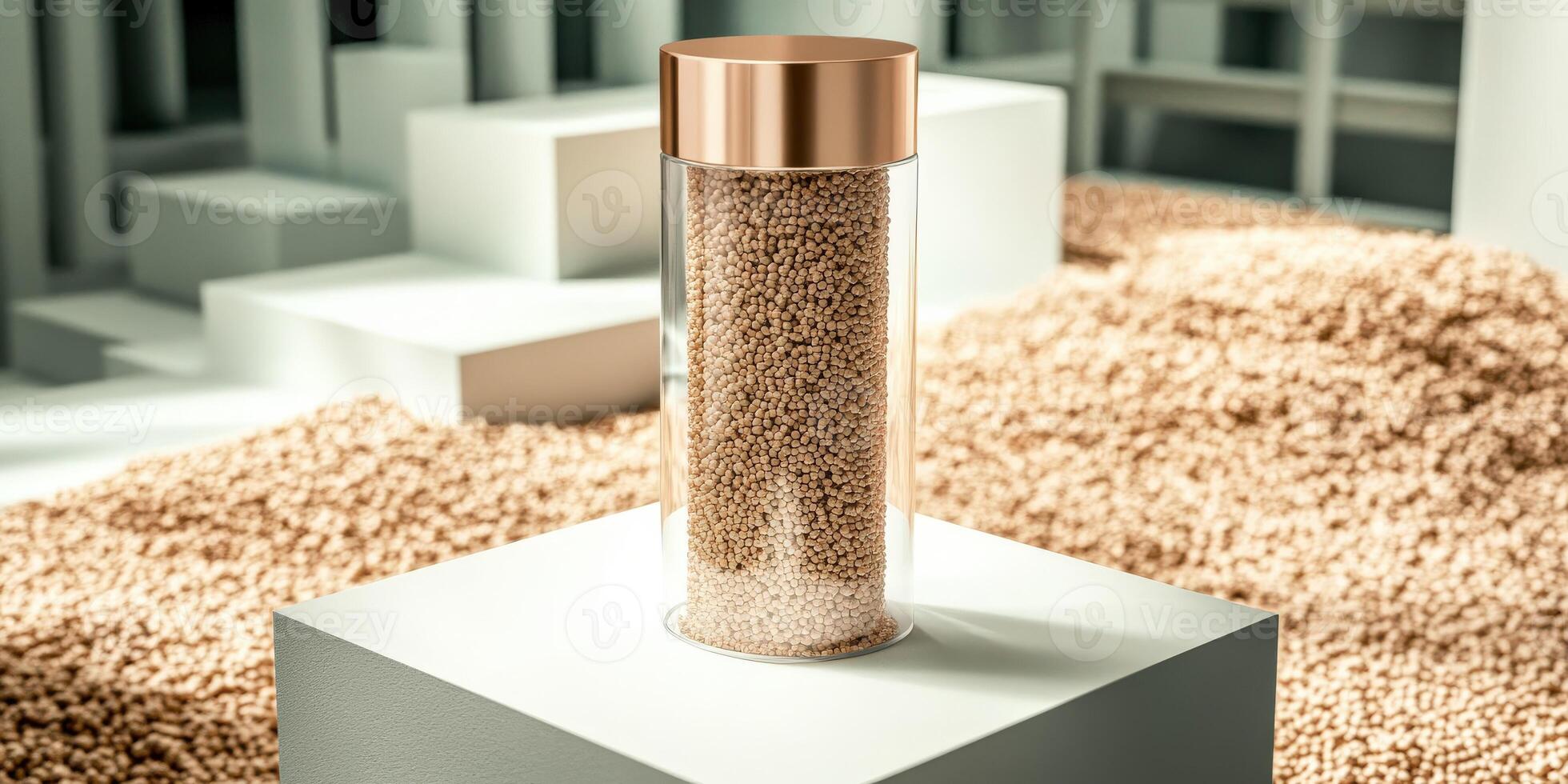 Psyllium showcased in a modern display setting photo