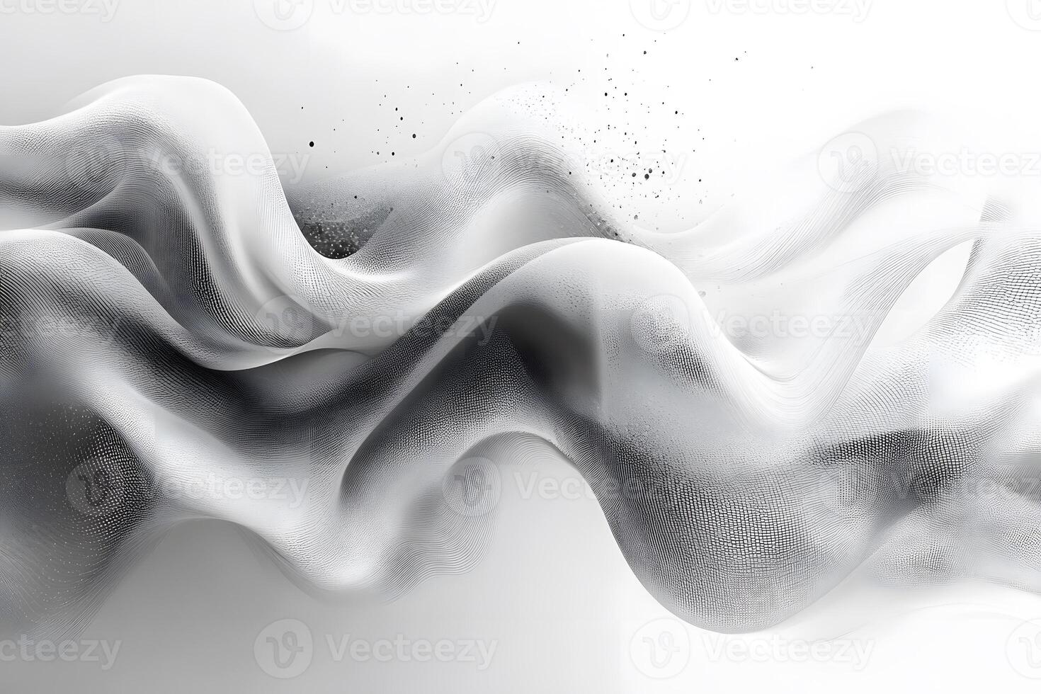 Abstract Flowing Waves in Black and White for Modern Art and Design Prints photo