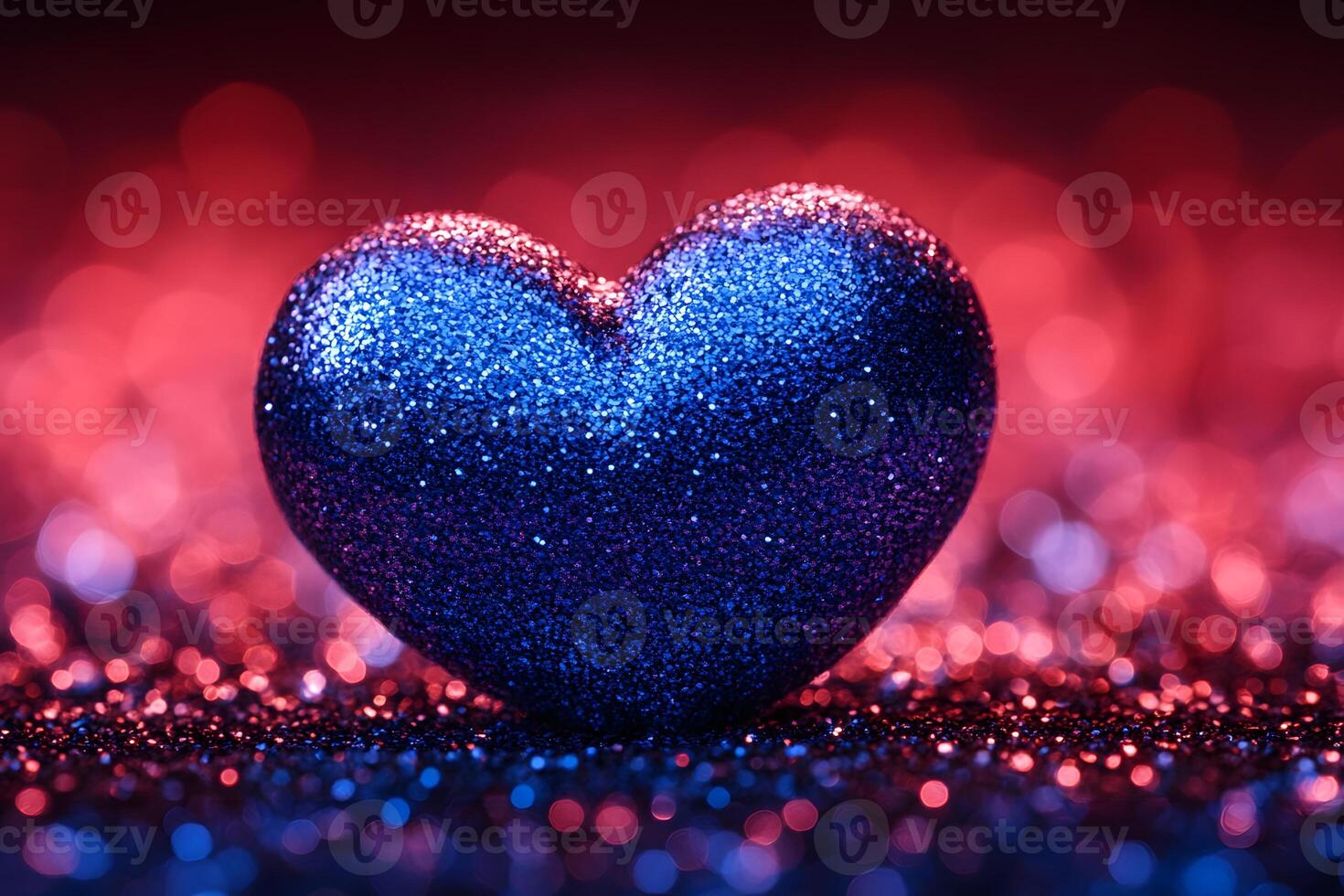 Glittering Heart with Sparkling Bokeh for Romantic and Valentine's Day Designs photo