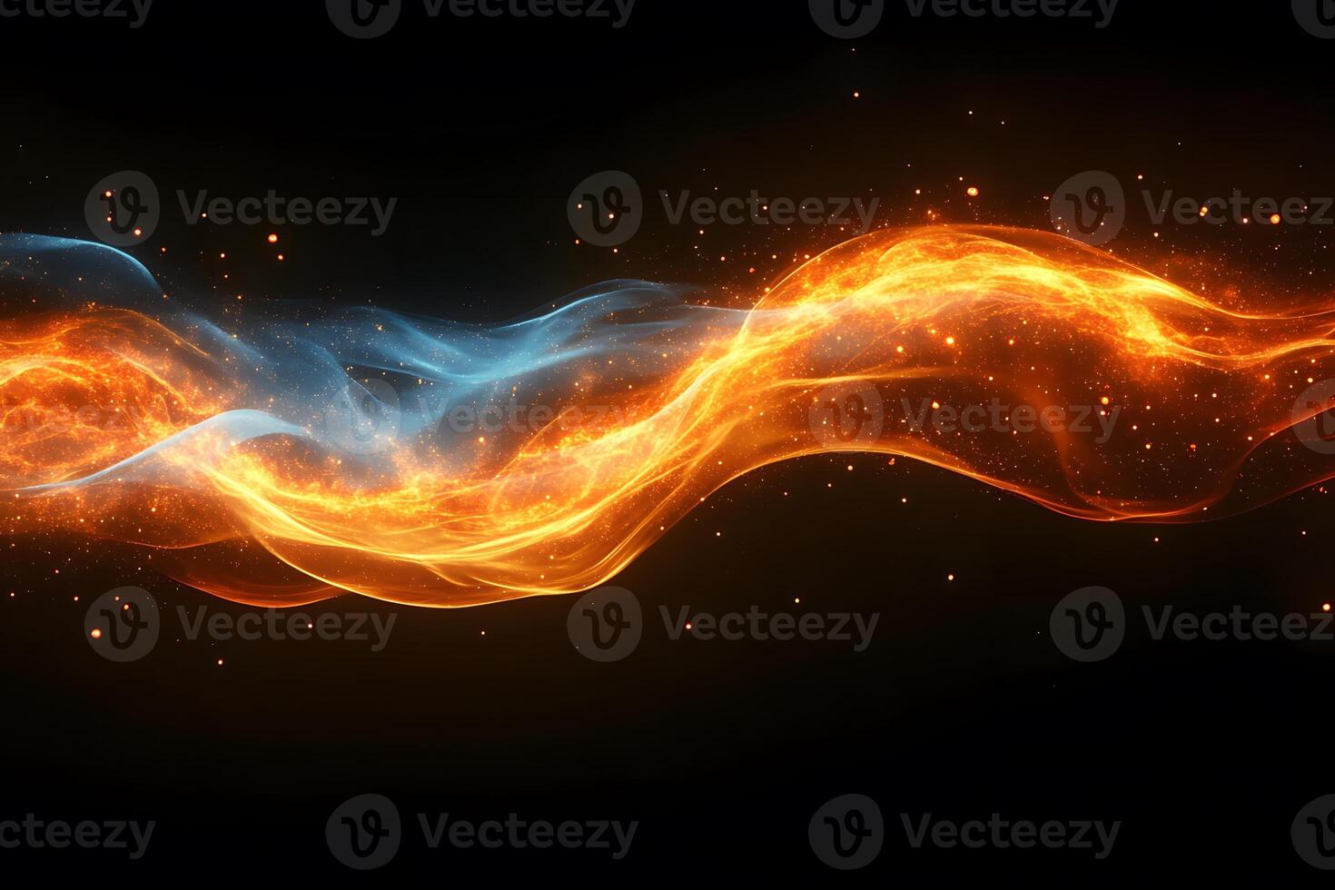 Abstract Energy Flows of Fiery and Cool Tones for Dynamic Design and Inspiration photo