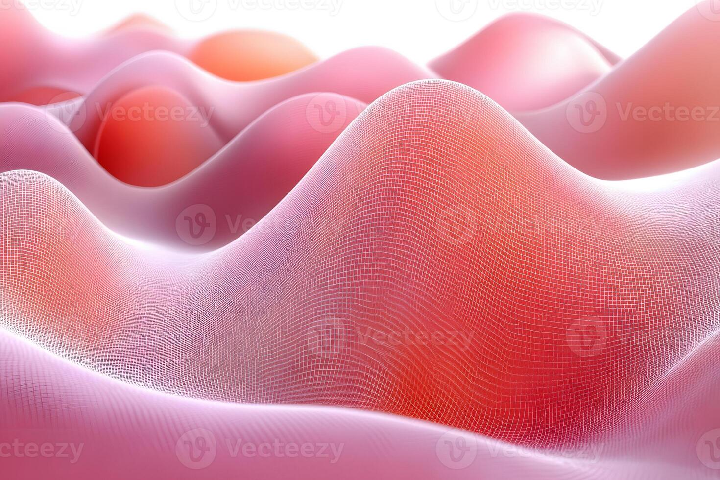 Abstract Pink and Red Wavy Surface for Futuristic Design Concepts photo