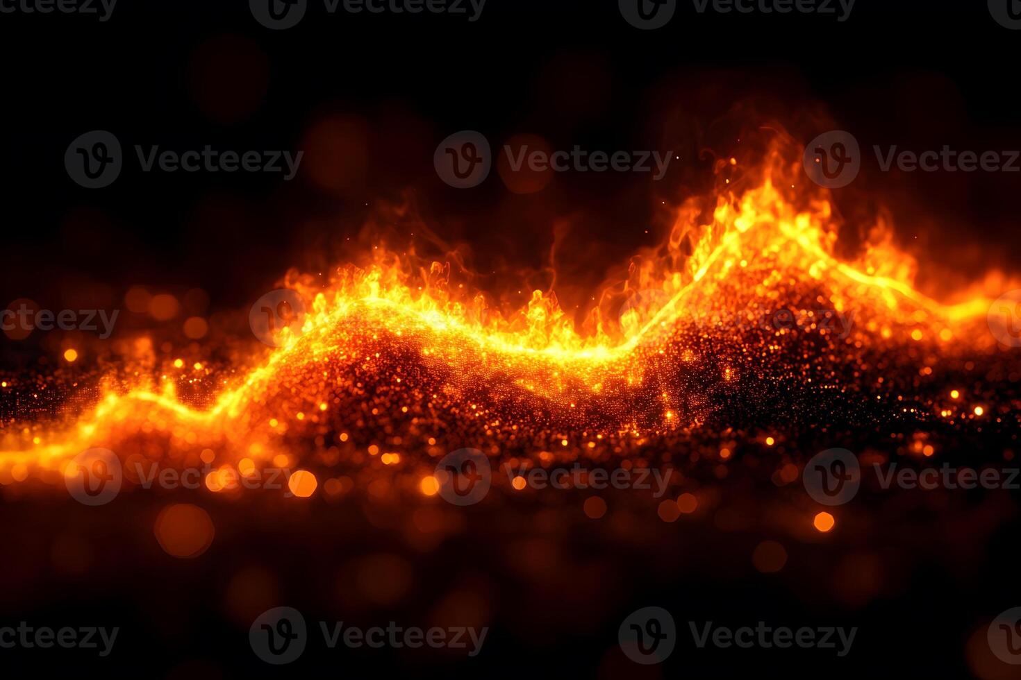 Abstract Fiery Wave Dynamic Energy Flow in Flame Textures for Design and Concept photo