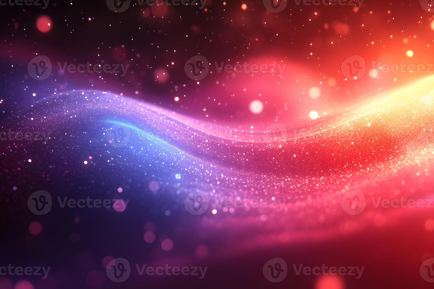 Abstract Cosmic Wave with Vibrant Colors and Light Particles for Digital Art and Design photo