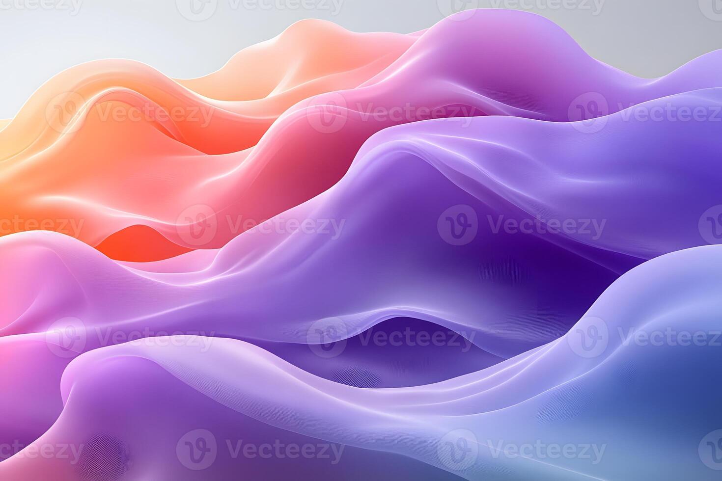 Abstract Waves of Soft Pastel Colors Forming a Fluid Gradient Background photo