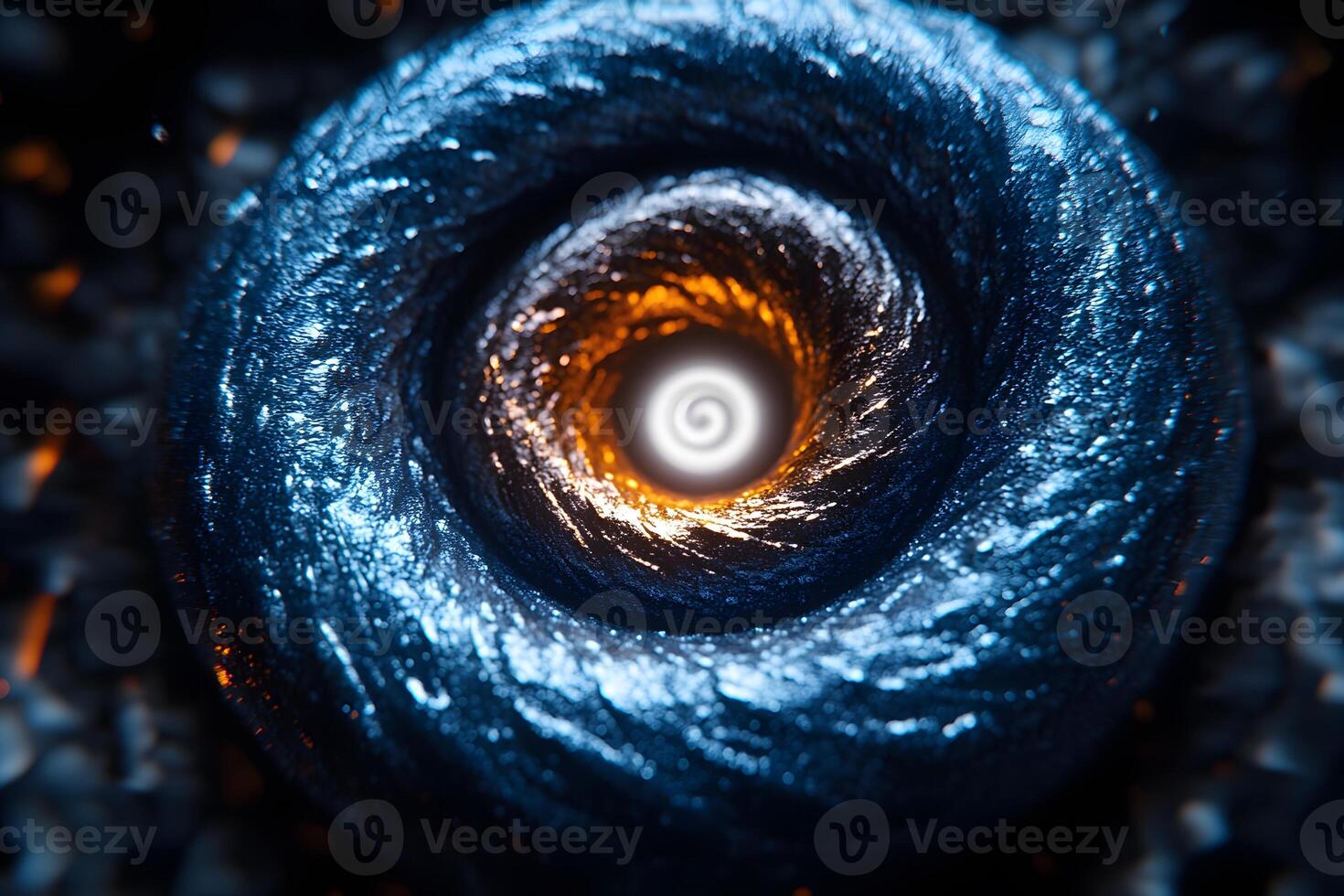 Hypnotic Swirl of Colors in Abstract Spiral Galaxy Design photo