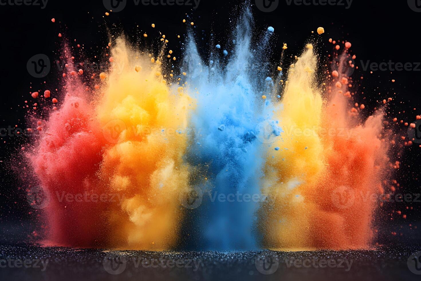 Vibrant Color Explosion in Motion - Abstract Art for Creative Design photo