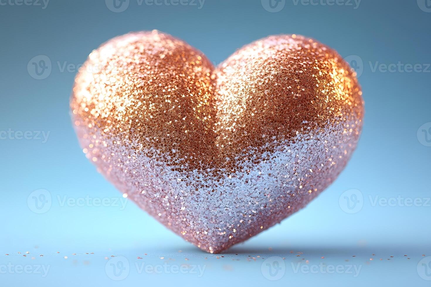 Glittering Heart Symbolizing Love and Romance for Valentine's Day and Decorative Design photo