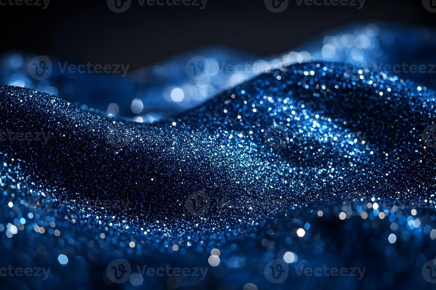 Abstract Glittering Blue Sparkles with Bokeh Effect for Modern Design and Creative Projects photo