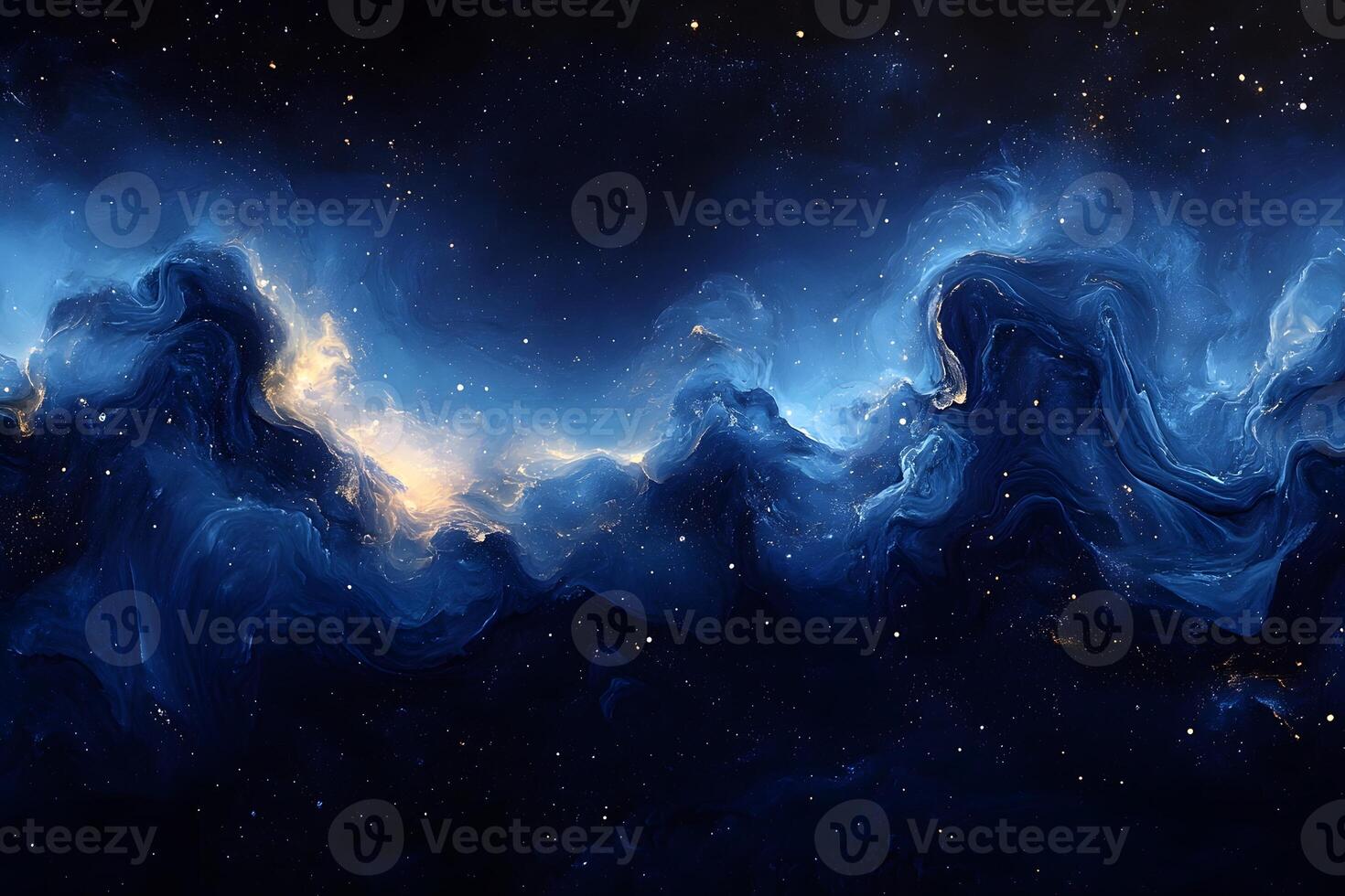 Abstract Cosmic Waves in Deep Space - Universe Art for Design and Decor photo