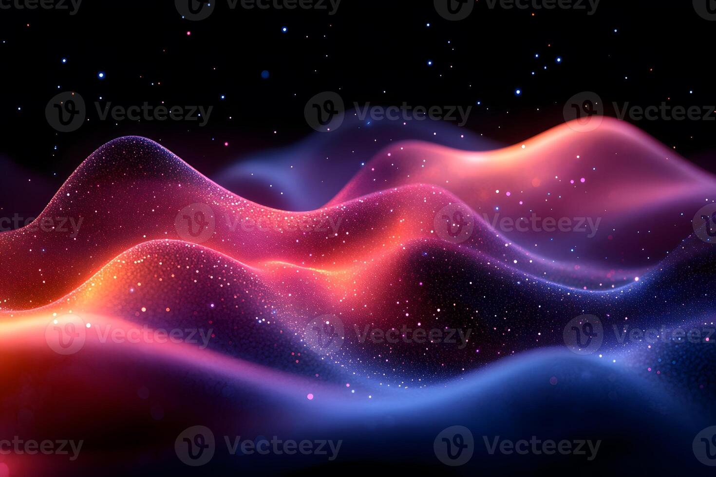 Cosmic Abstract Space Waves - Vibrant Galaxies and Nebulas for Design and Inspiration photo