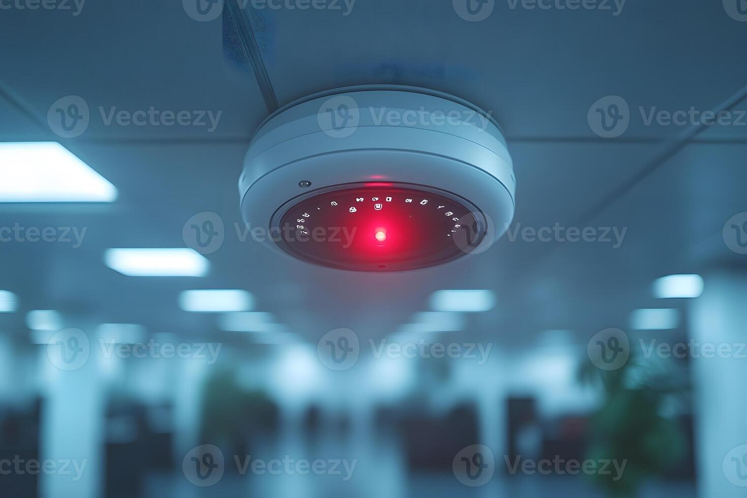 Surveillance Camera in Modern Office Interior for Security and Monitoring photo