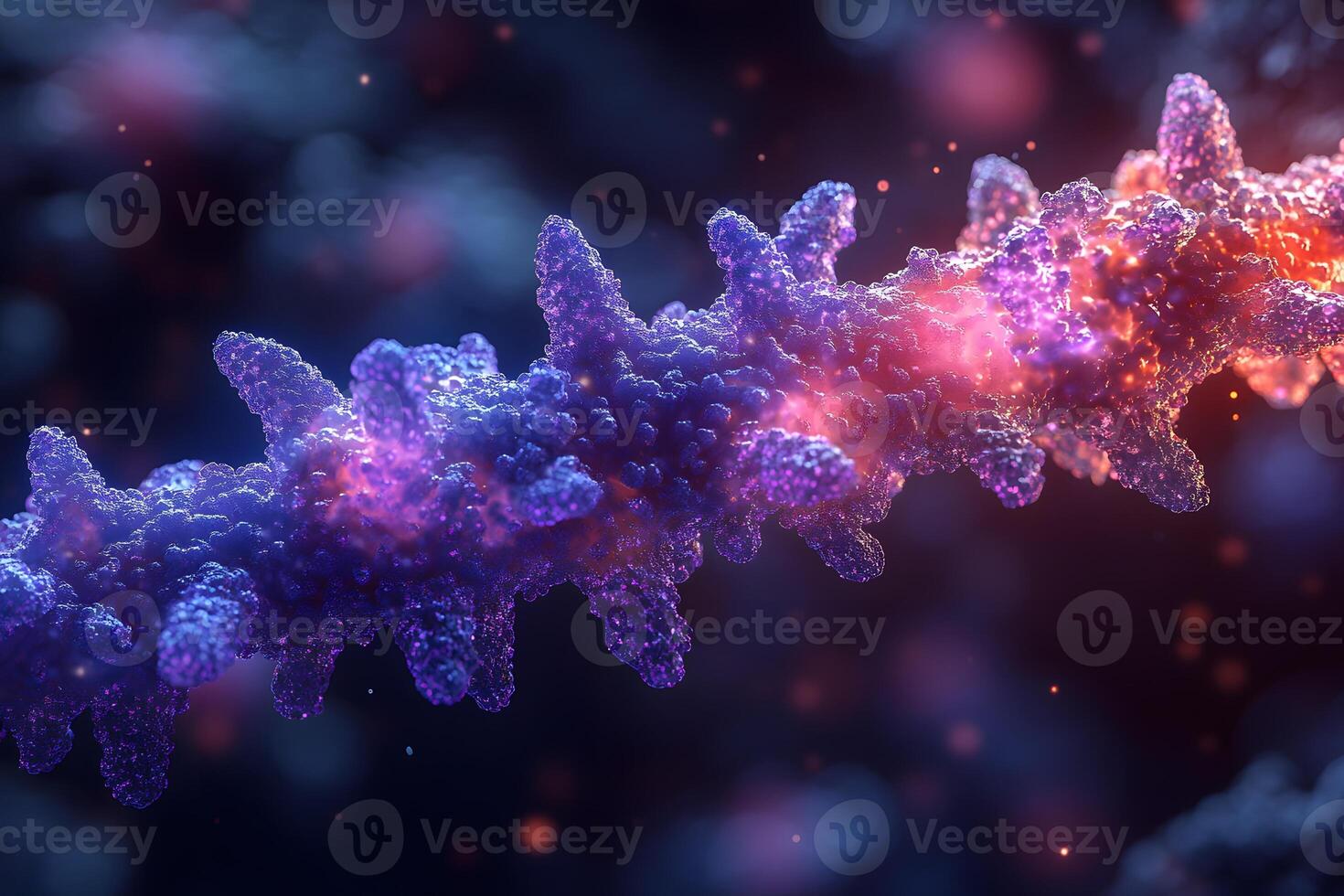 Abstract Visualization of Molecular Structure with Vivid Colors for Science Art and Educational Use photo