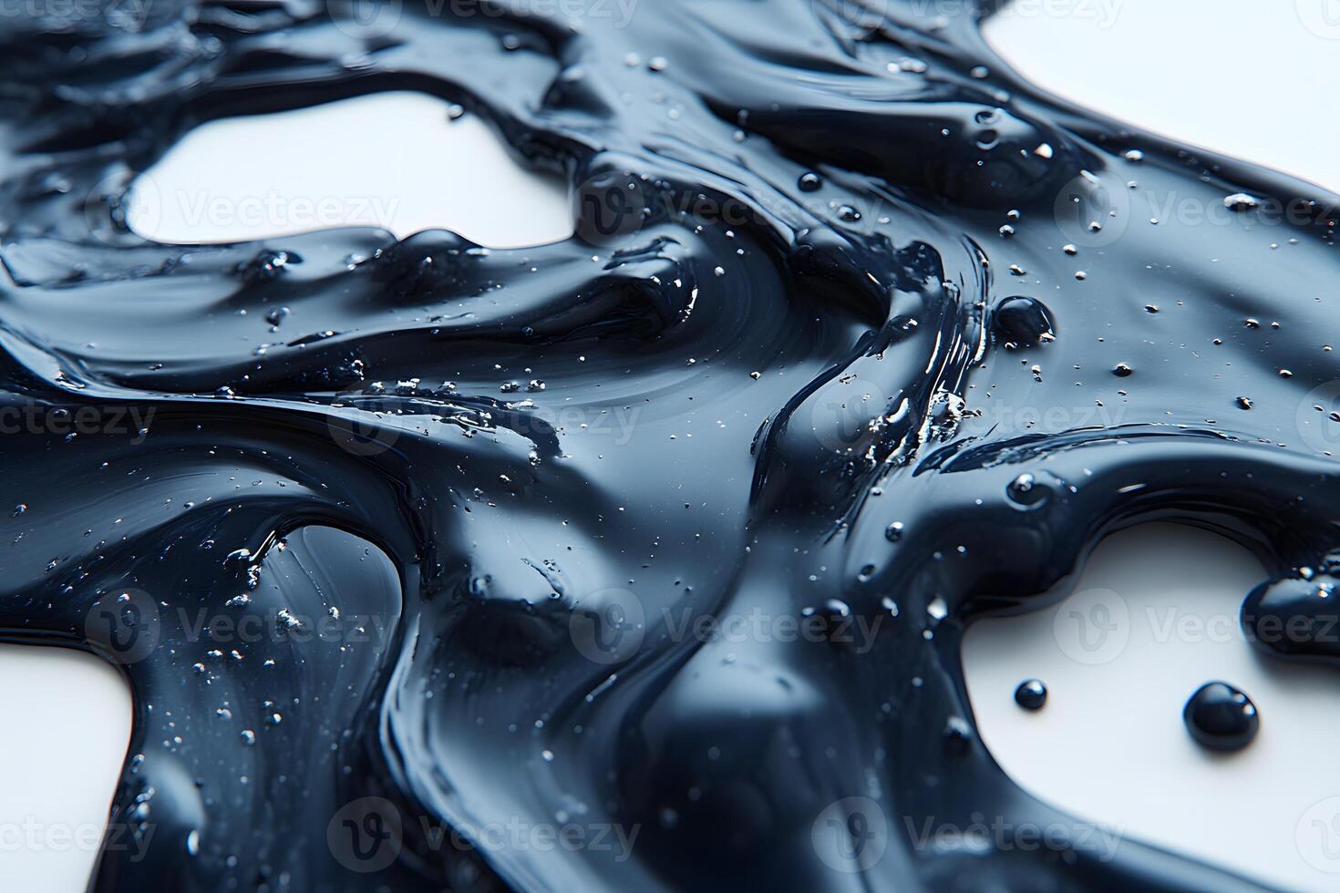 Abstract Artistic Design with Dramatic Black Ink Swirls and Textured Patterns photo