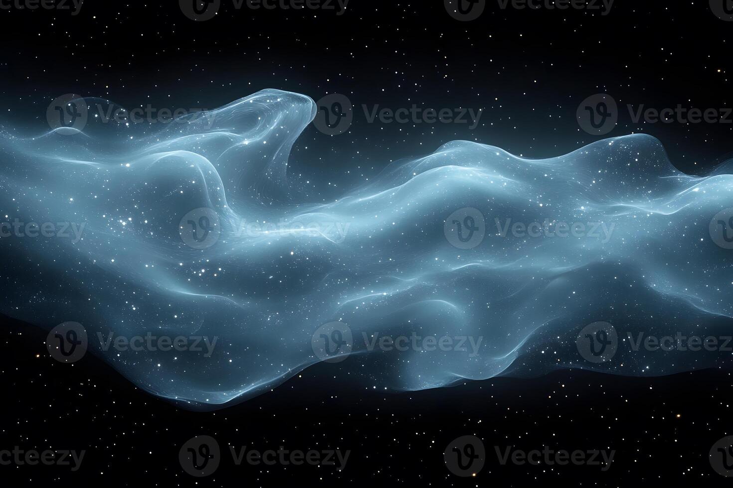 Ethereal Cosmic Fog in Deep Space - Abstract Celestial Scene for Background Design photo