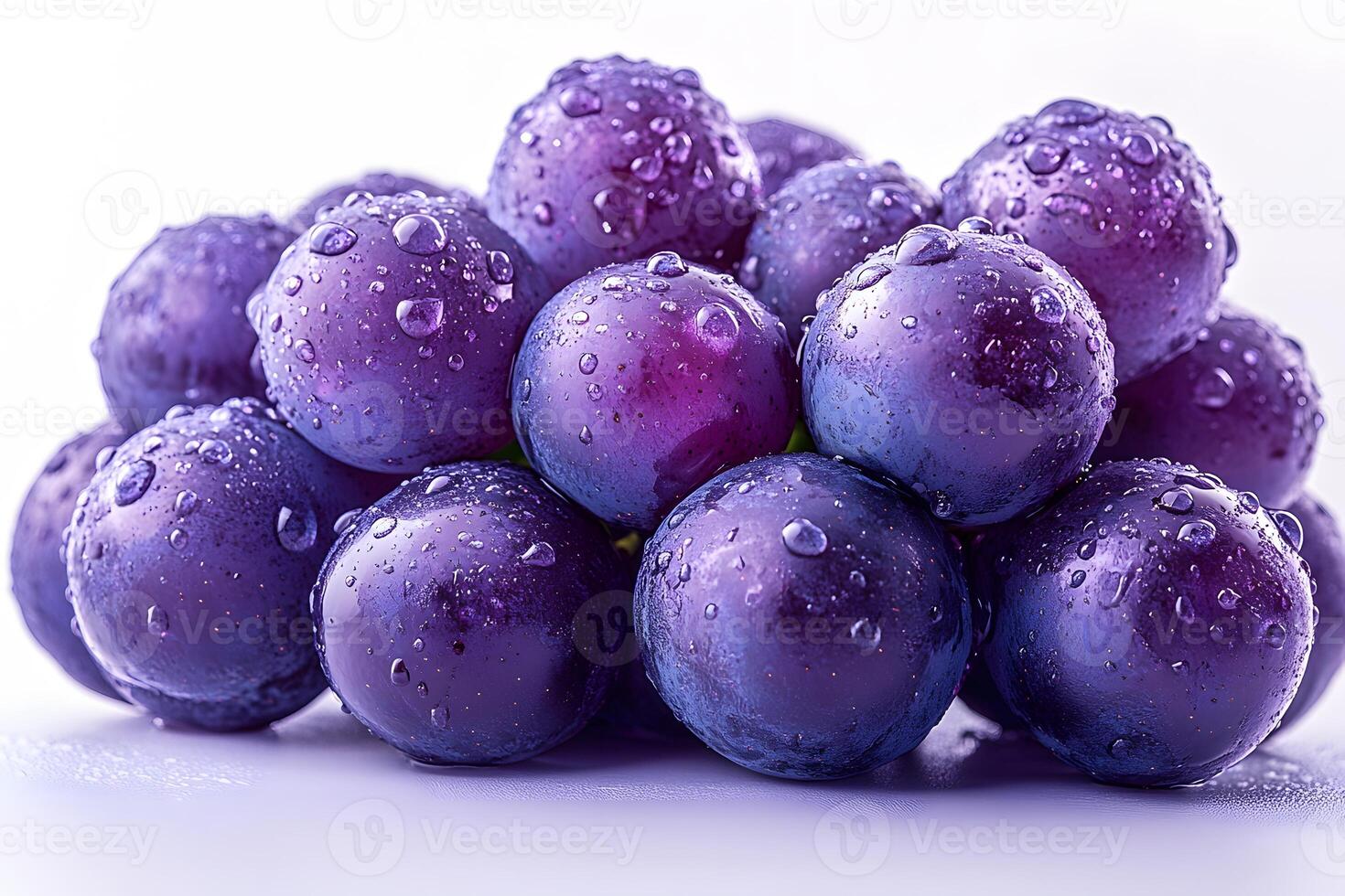 Fresh Purple Grapes with Water Droplets for Food Photography and Design photo