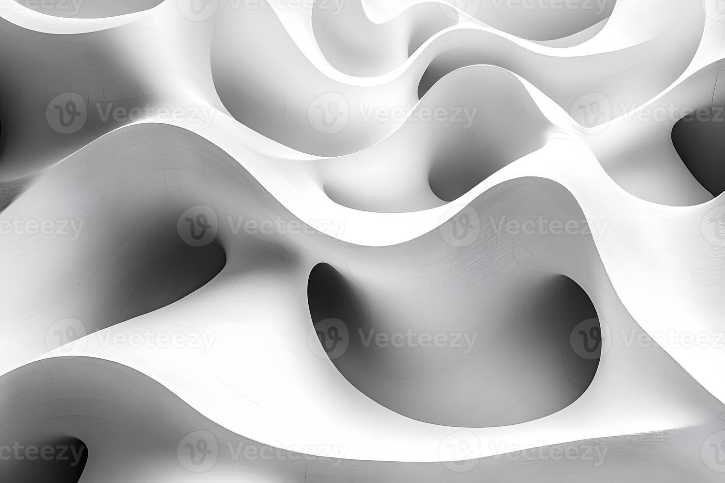 Abstract Flowing Curves in Monochrome Design for Modern Art and Interior Decor photo