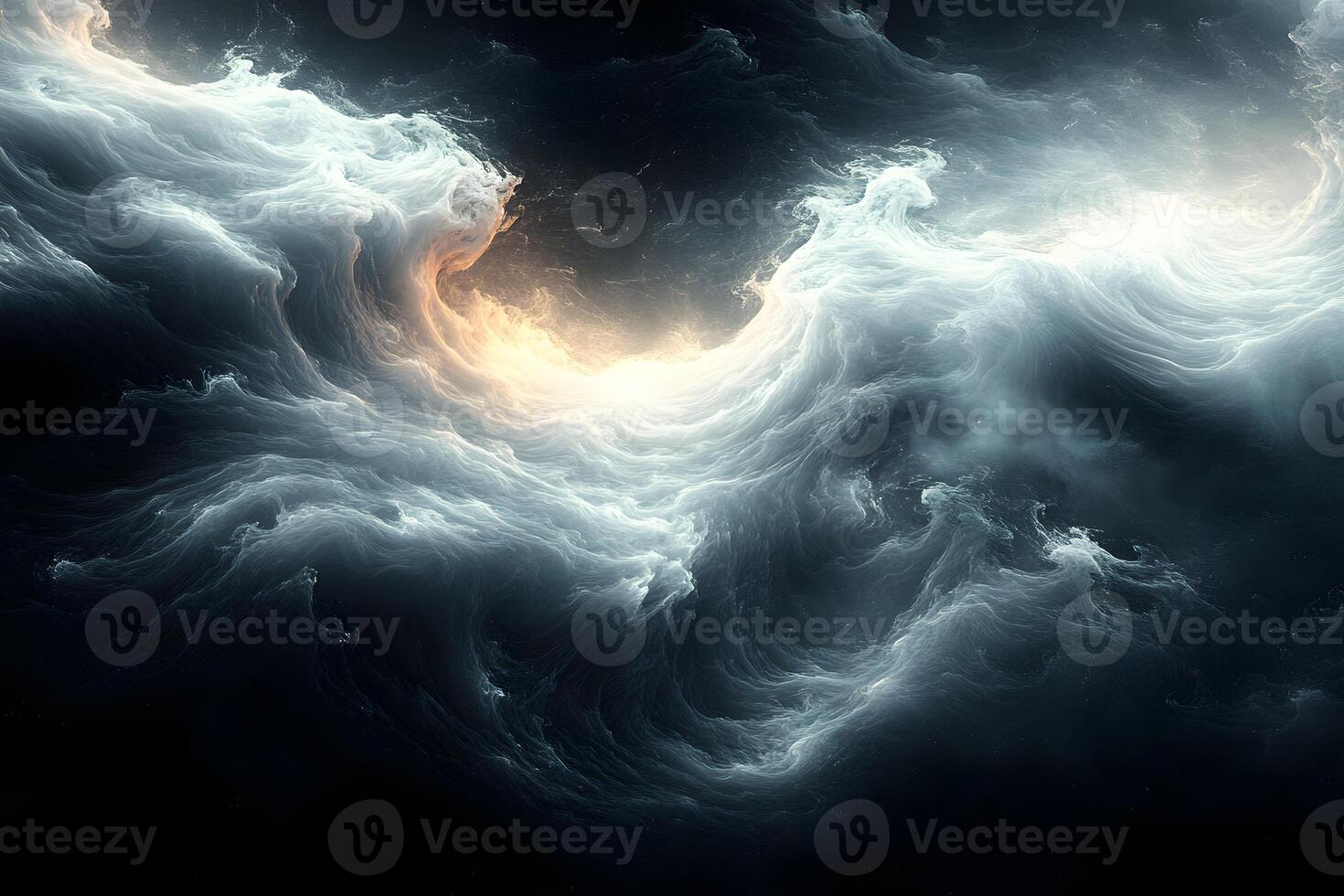 Ethereal Ocean Waves in Dreamlike Swirl Mystical Abstract Design for Digital Art and Backgrounds photo