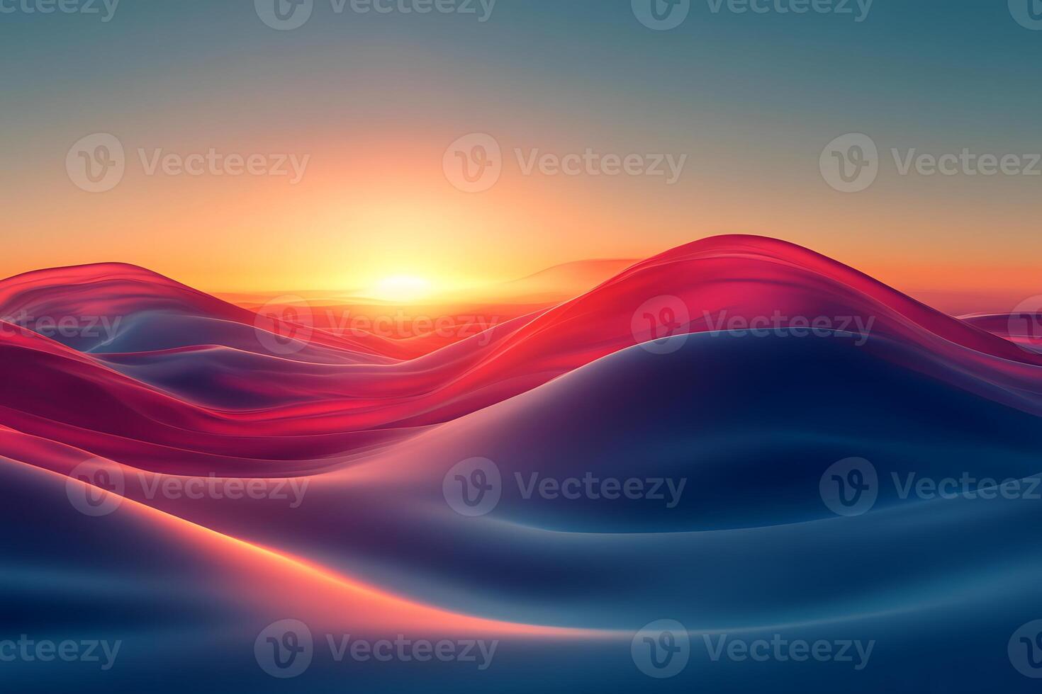 Colorful Sand Dunes at Sunset Abstract Landscape for Artistic Design photo