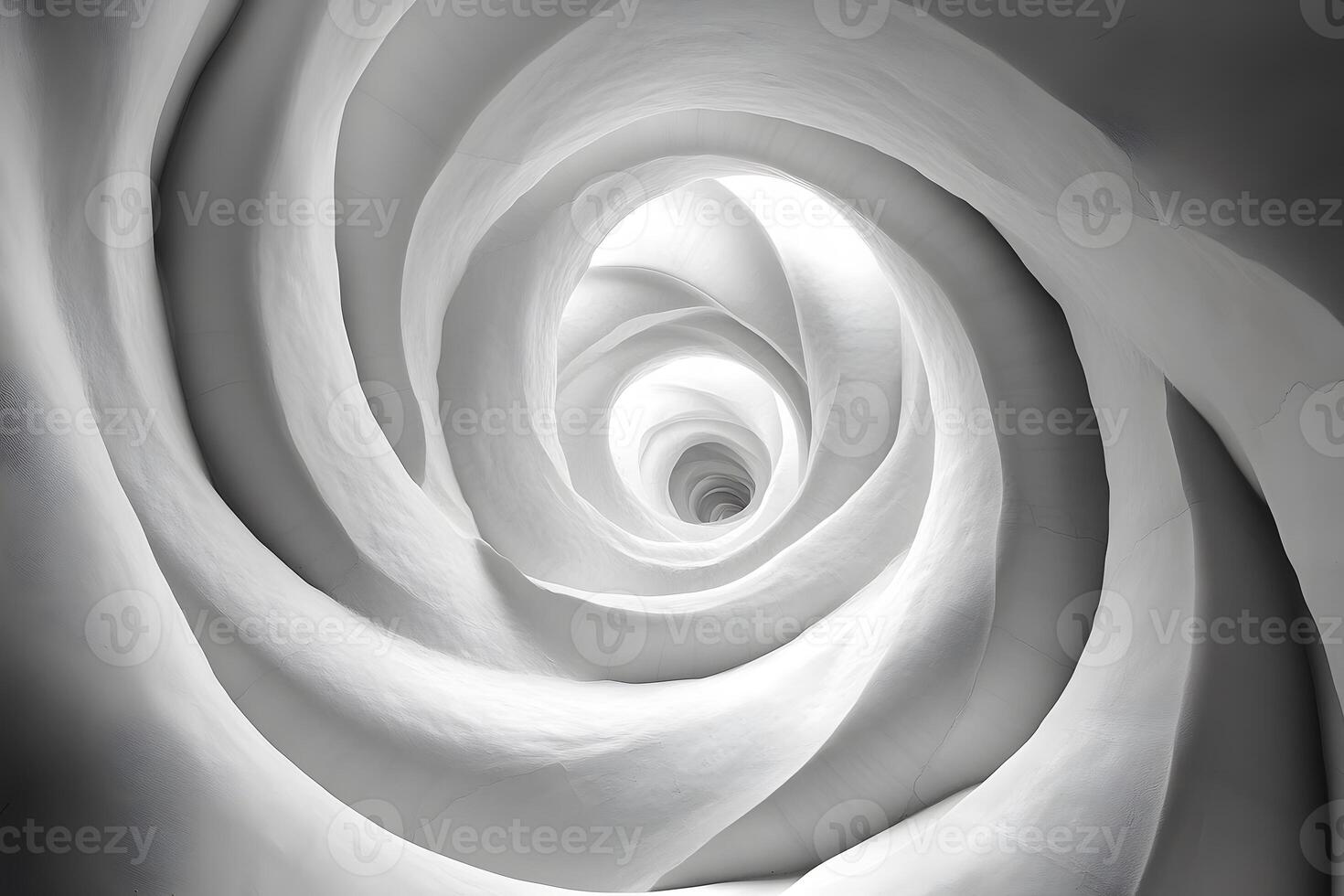 Abstract Swirling White Spiral Pattern - Futuristic Design for Artistic Backgrounds photo