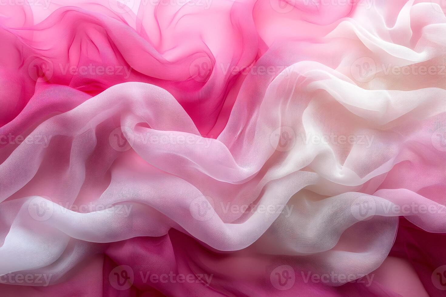 Abstract Pink and White Fabric Waves for Elegant Textile Design and Decor photo