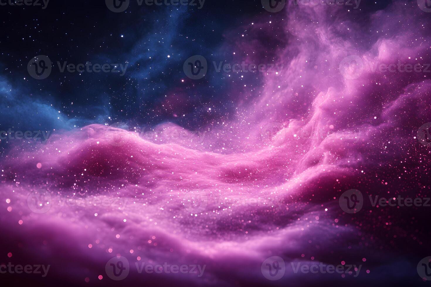 Ethereal Dreamscape Cosmic Nebula with Pink and Purple Swirls for Fantasy Art photo