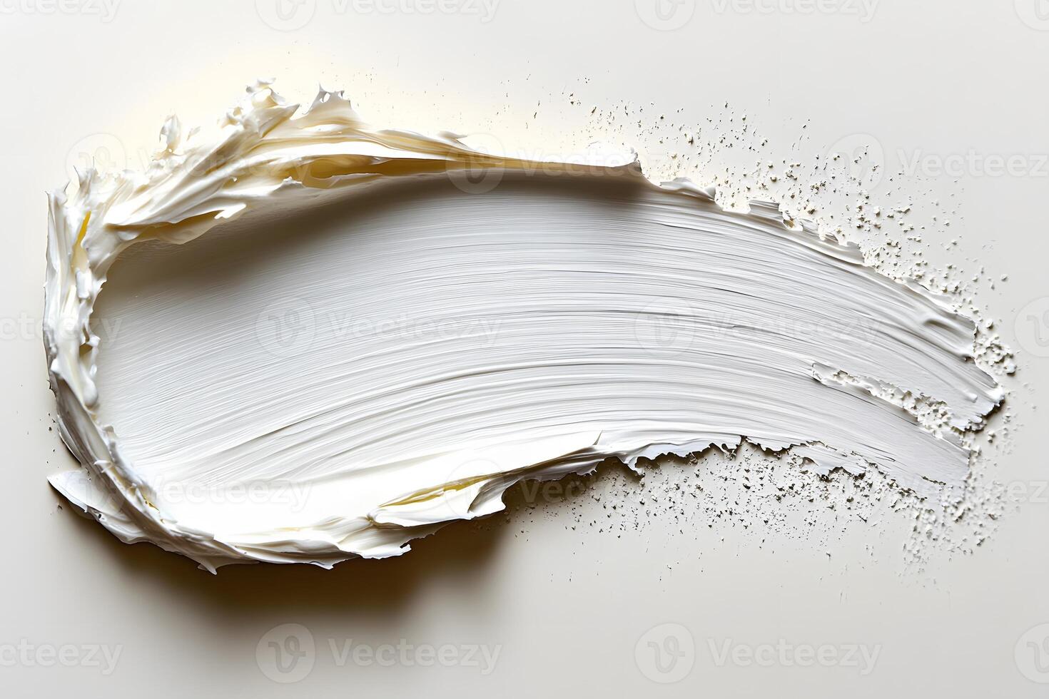 Abstract Art Design Featuring White Acrylic Paint Texture on Canvas photo