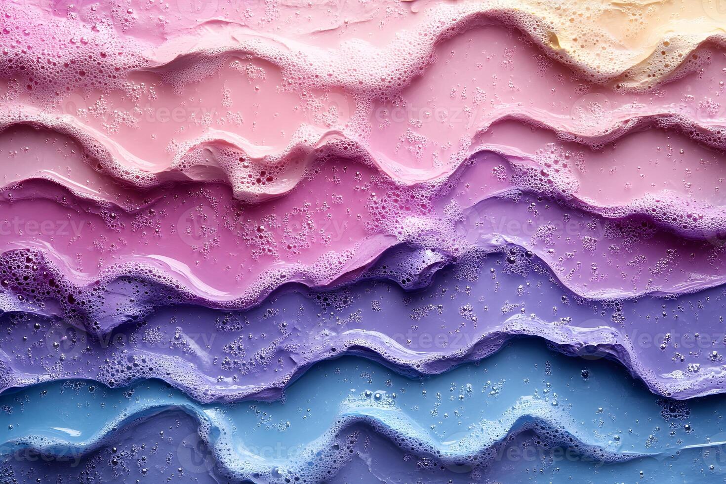 Colorful Abstract Waves in Pastel Pink, Purple, and Blue for Creative Designs photo