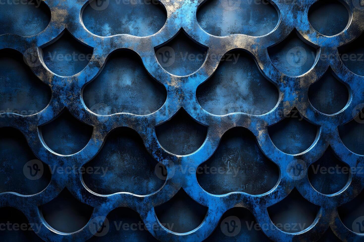Abstract Blue Metallic Pattern - Modern Geometric Design for Decorative Backgrounds photo