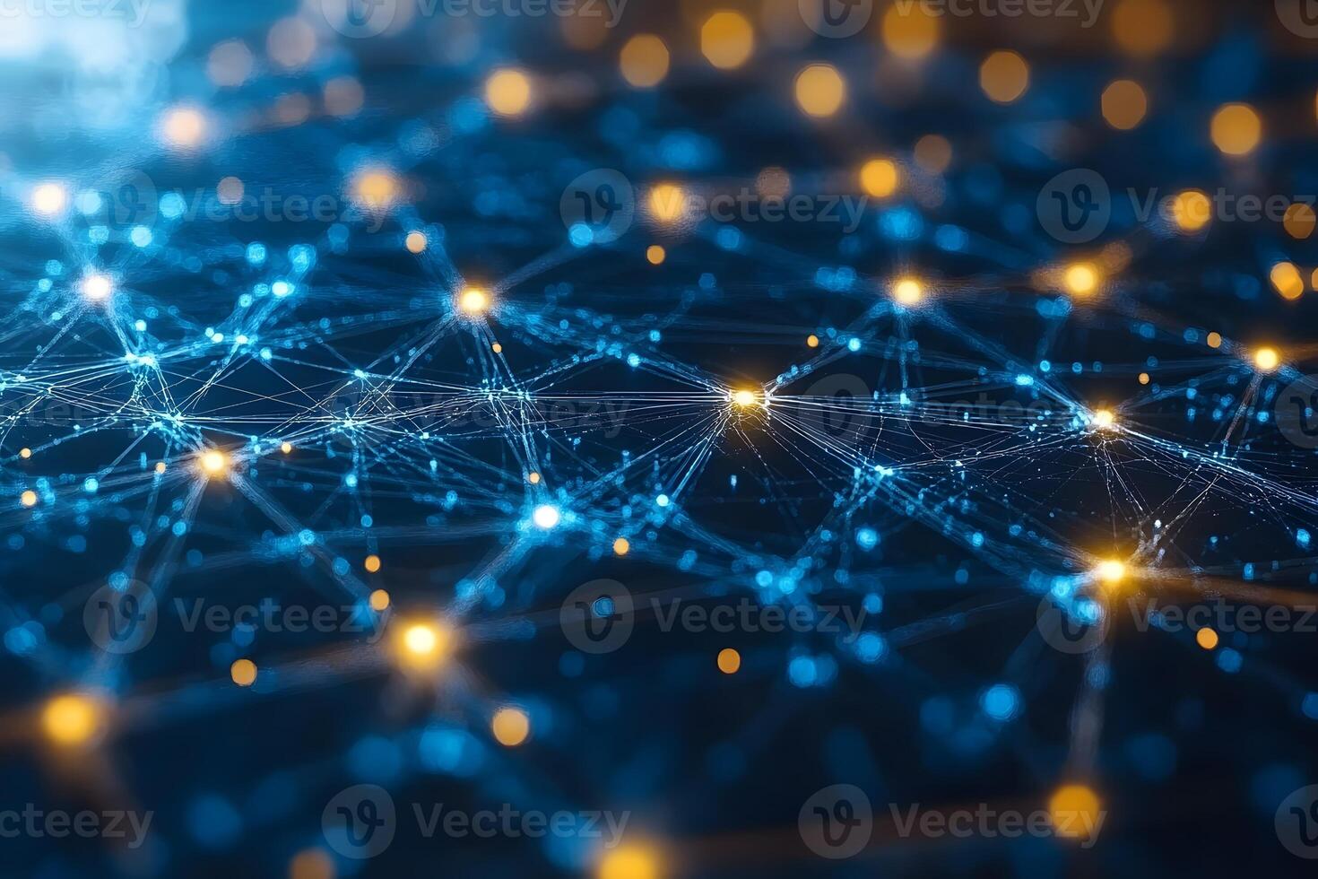 Abstract Network Visualization Concept in Futuristic Digital Design for Technology Backgrounds photo