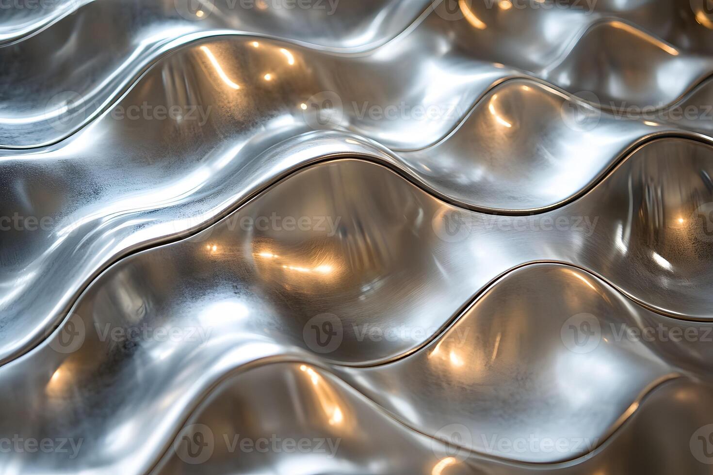 Abstract Metallic Wave Pattern Background for Modern Design and Architecture photo