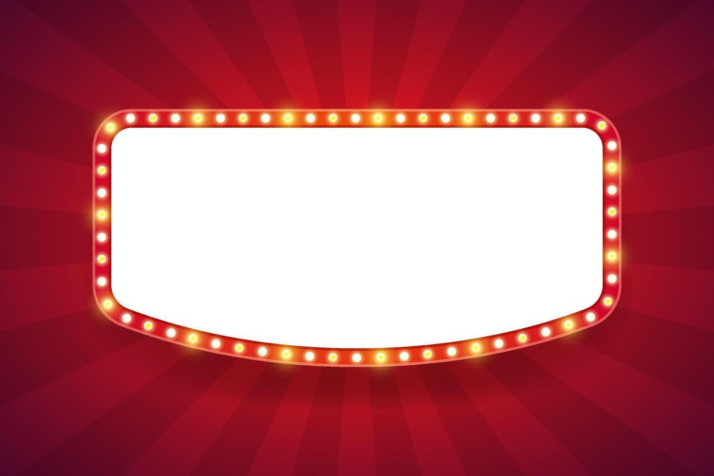 Light Frame Retro Billboard for Decoration Illustration vector