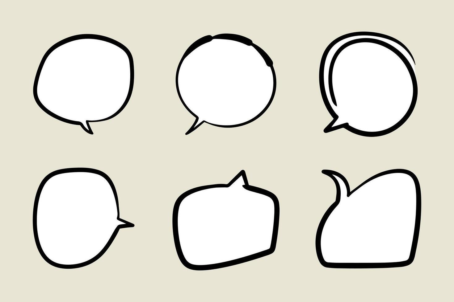 Collection of speech balloon illustrations for comics and advertisements vector