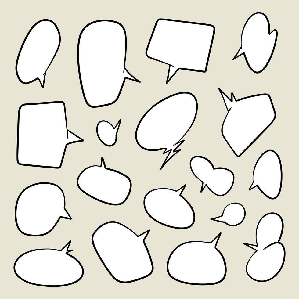 Modern creative collective speech bubbles vector