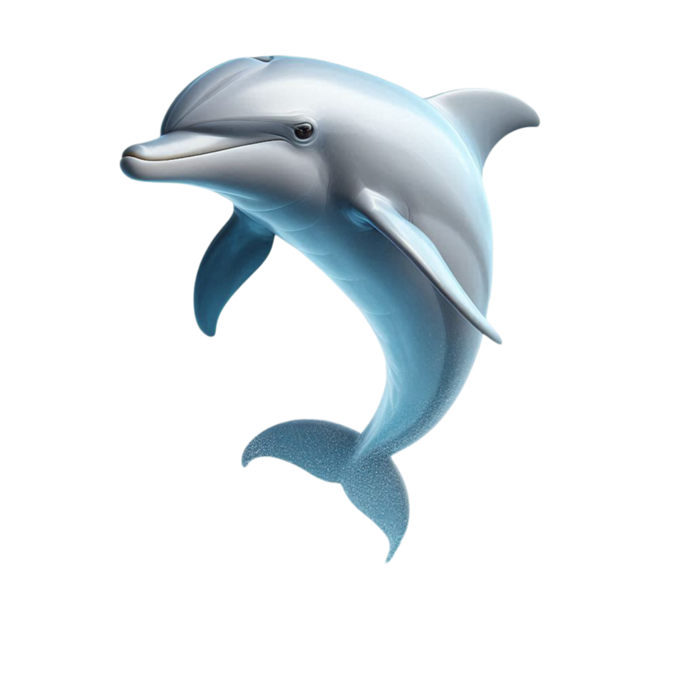 Single Dolphin in a Peaceful Ocean Scene png