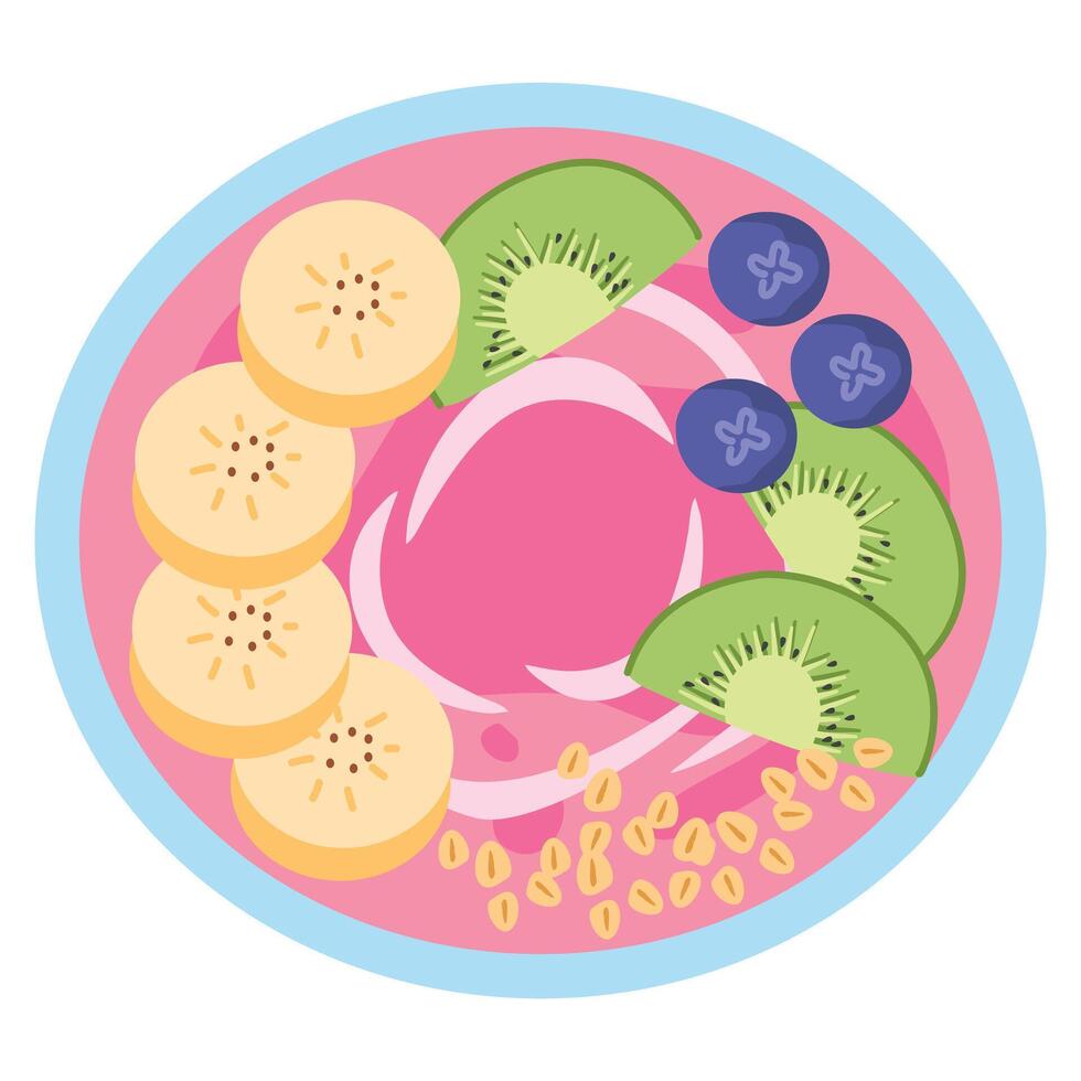 Acai Smoothie Bowl vector
